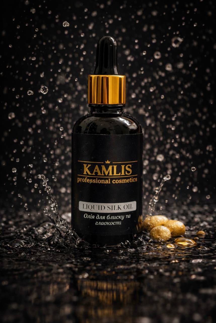 Олія для блиску та гладкості на кінчики волосся LIQUID SILK OI ТМ KAMLIS